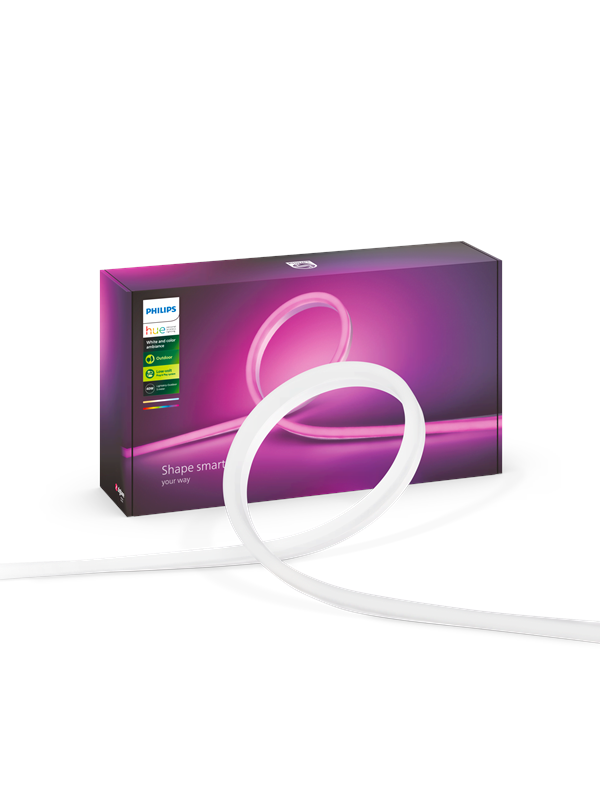 Philips Hue ulkovalonauha, 5 m - White & Color Ambiance, 2 200-6 500 K + 16 miljoonaa väriä, 1 650 lm, 37,5W, IP67, Zigbee, himmennettävä, ohjaus sovelluksessa & puhekomennoilla