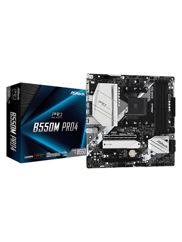 ASRock B550M Pro4 AM4 mATX -emolevy