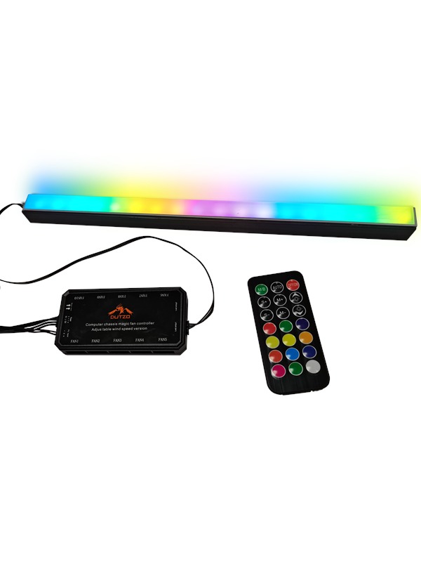 DUTZO Premium-osoitettava RGB-nauha 30cm ohjaimella ja kaukosäätimellä