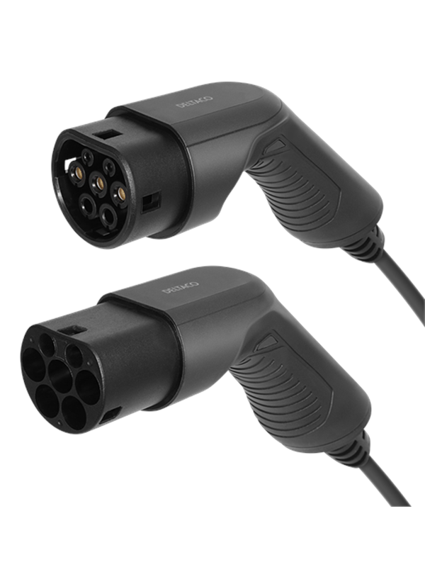 Deltaco e-Charge kabel Tyyppi 2 til Tyyppi 2 1 fase 16A 3m