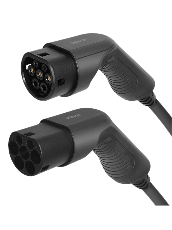 Deltaco e-Charge kabel type 2 til type 2 1 fase 32A 5m