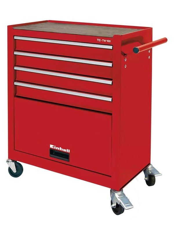 Einhell TC-TW 100 Työkaluvaunu, jossa 4 laatikkoa