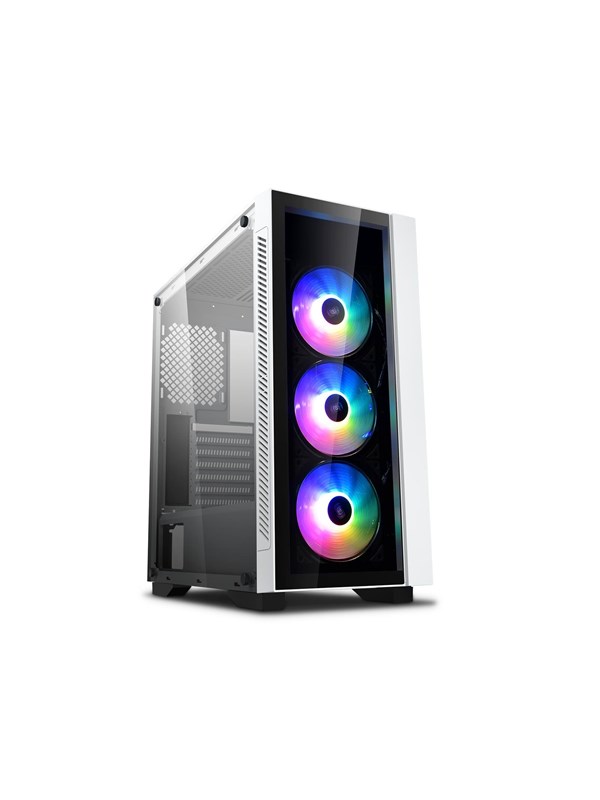 DeepCool Matrexx 55 V3 ADD-RGB WH 3F -miditornikotelo ikkunalla RGB-valaistuksella, valkoinen