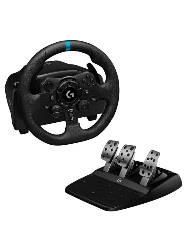 Logitech G923 TRUEFORCE -rattiohjain ja polkimet - PS5/PS4 & PC - Wired Steering wheel & Pedal set - Sony PlayStation 4