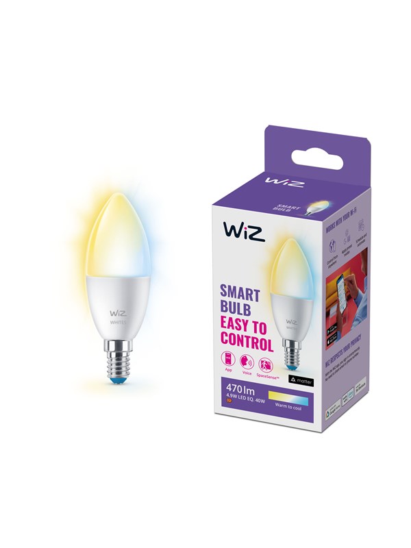 WiZ Tunable E14-kynttilälamppu - Himmennettävä, säädettävä valkoinen LED-valo