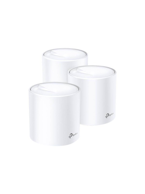 TP-Link Deco X20 -mesh WiFi -järjestelmä, Wi-Fi 6, AX1800, Dual-band, 3 kpl, valkoinen