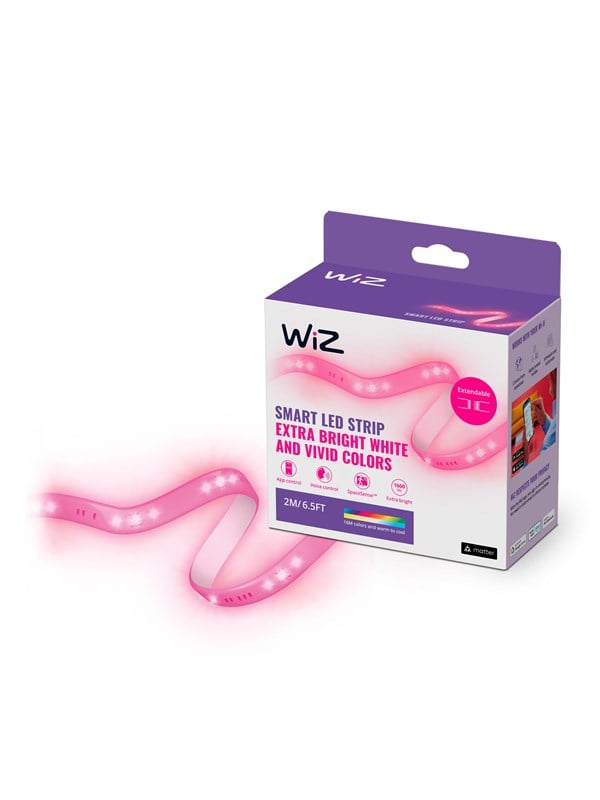 WiZ LED-valonauhan aloituspakkaus, 2 m, himmennettävä, säädettävä valkoinen valo & RGB