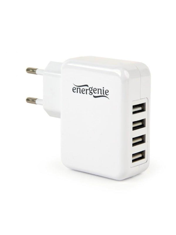 Gembird Universal USB charger 4 ports - 3.1 A - White