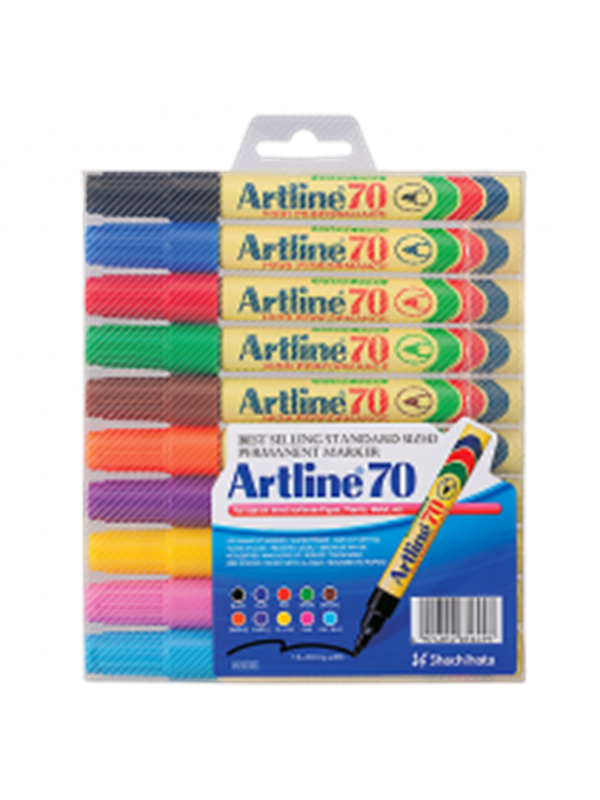 Artline EK70/10W Pysyvät värit - 10 kpl