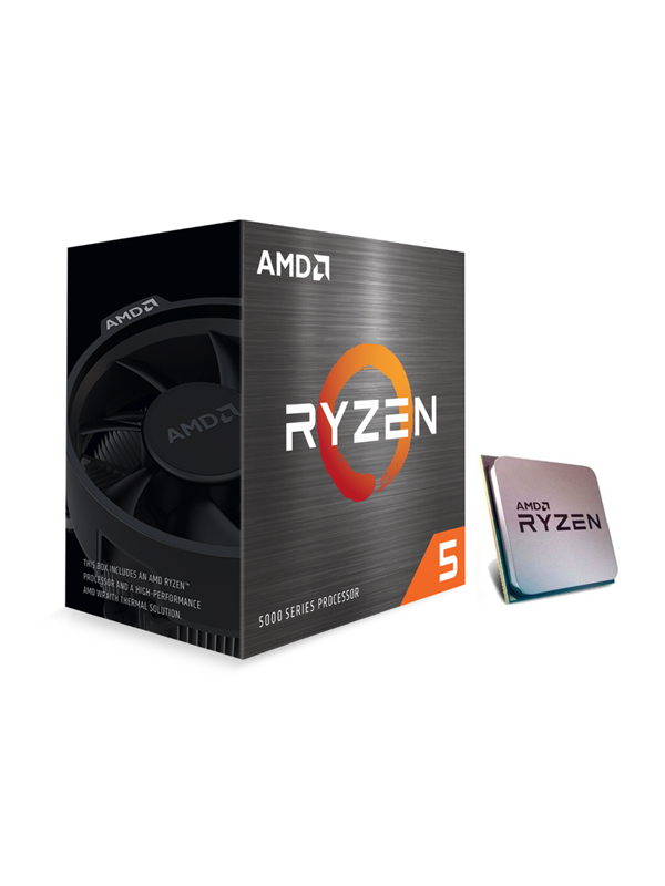 AMD Ryzen 5 5600X Wraith Stealth -prosessori CPU - 6 ydintä - 3.7 GHz - AMD AM4 - AMD Boxed (jäähdyttimen kanssa)