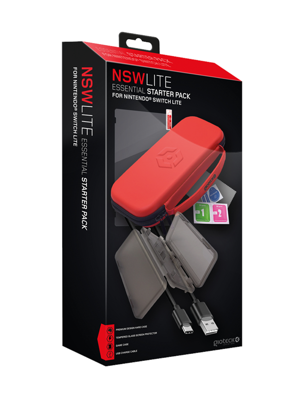 Gioteck Nintendo Switch Lite Essential Starter Pack -paketti - Miscellaneous Lisävarusteet pelikonsoleille - Nintendo Switch Lite
