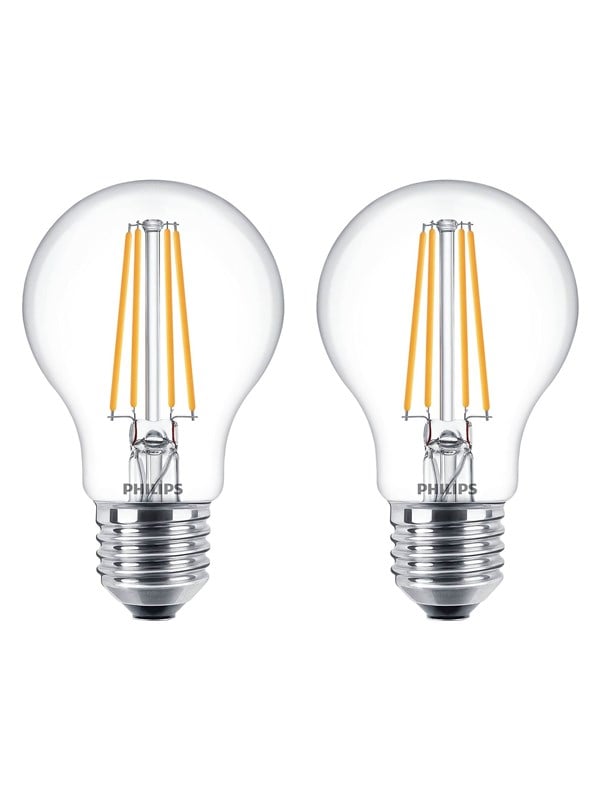 Philips LED Standard A60 E27 7 W (60 W) 806 lm 2700 K Lämmin valkoinen Kirkas 2-pack