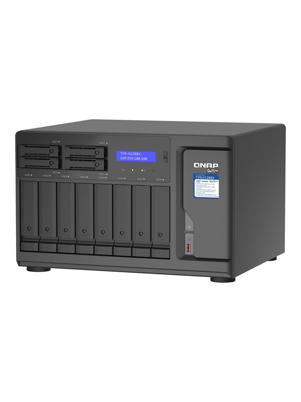 QNAP TVS-h1288X 8+4 Bay NAS (8x 3.5" + 4x 2.5" SATA) Intel Xeon W Thunderbolt 3 and 10GbE - NAS-Palvelimet