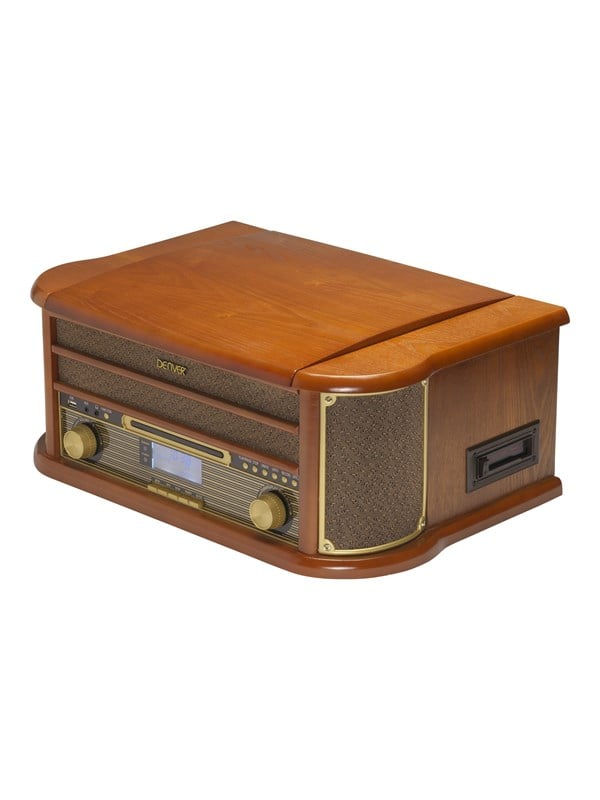 DENVER MRD-51 - Retro äänijärjestelmä - LP - CD - FM - DAB - Wood