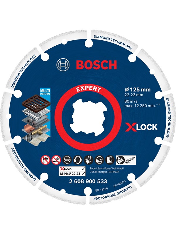Bosch X-LOCK-timantti-metallilaikka 125x22,23 mm