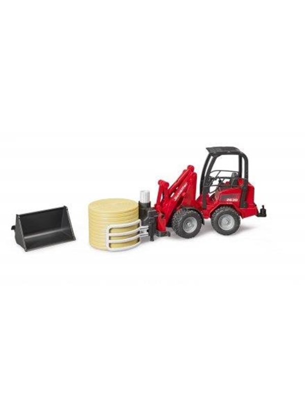 Bruder Schäffer Compact loader 2630 with bale gripper and 1 bale toy