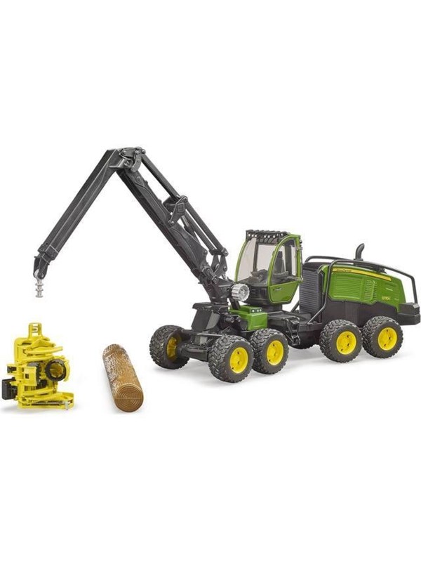 Bruder John Deere Harvester 1270 G puunrunkojen kanssa
