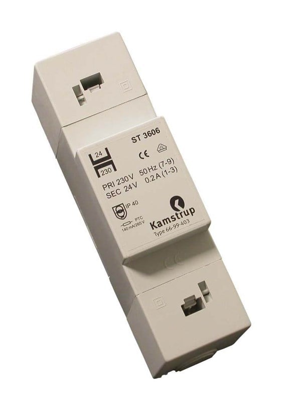 Kamstrup din-rail 230vac/24vac safety Muuntaja