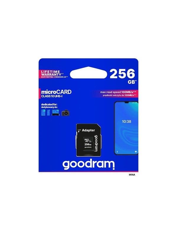 GOODRAM memory card Micro SDXC 256GB Class 10 UHS