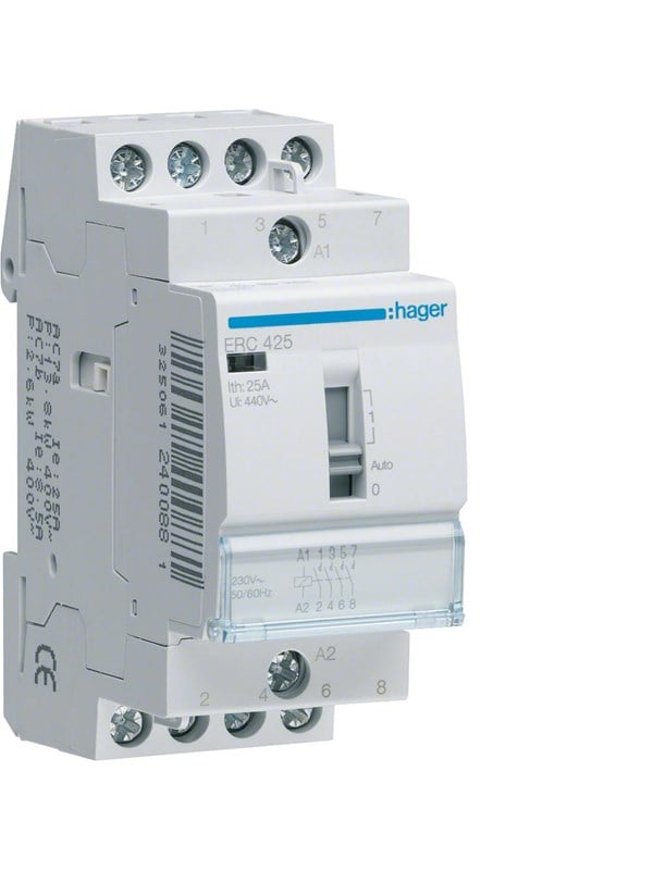 Hager Rele 25A 4NO 230V 2m