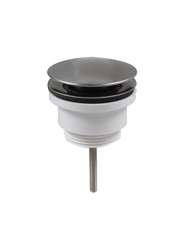 Unite bottom valve push-open 1 1/4"" chrome