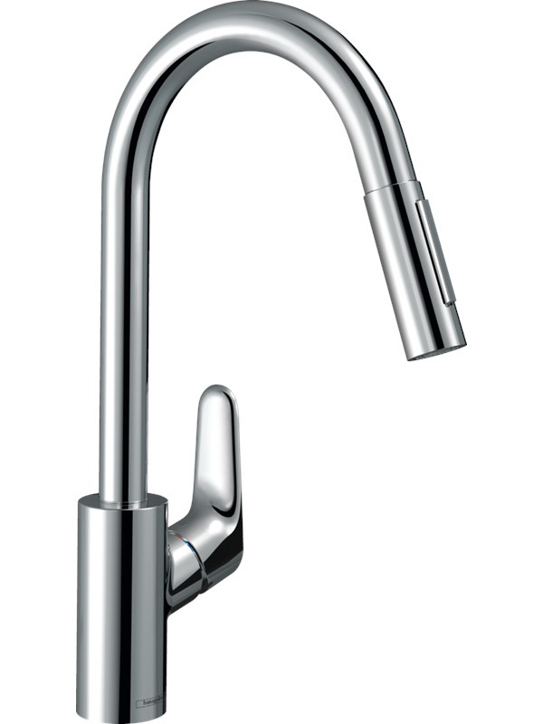 Hansgrohe keskity yksivipuinen keittiöhana 240 vetoputkella