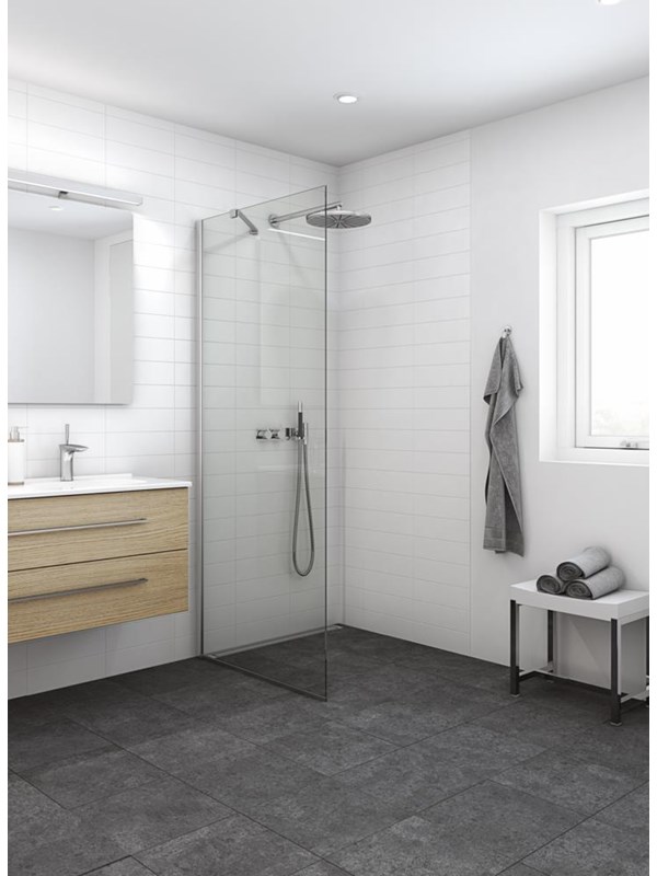Dansani match fixed panel 87-89 cm satin/clear