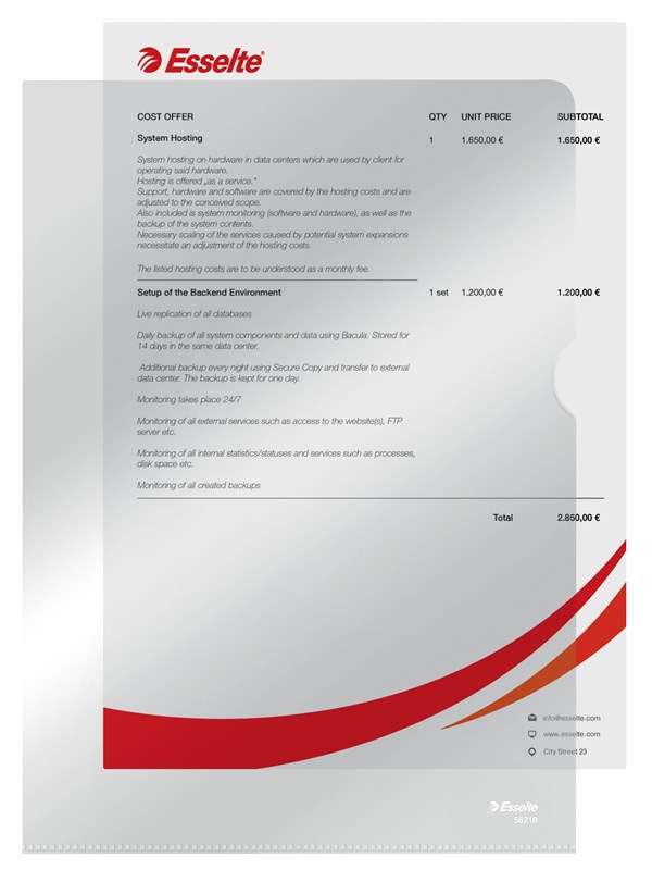 Esselte Plastisuojus A4 0,105 mm 100 kpl/pakkaus