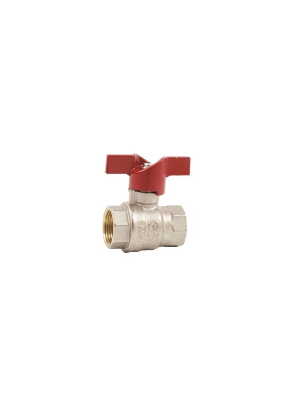 Pettinaroli F x f ""new compact"" fullway ball valve Punainen butterfly hand