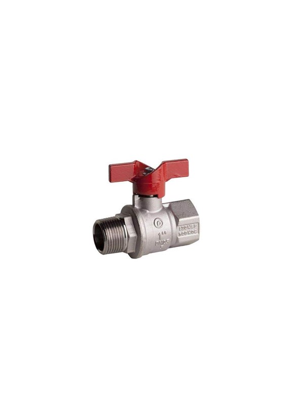 Pettinaroli F x m heavyduty fullway ball valve red butterfly handle te