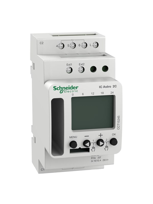 Schneider Electric Digitaalinen aikakytkin viikoittaisella ohjelmalla