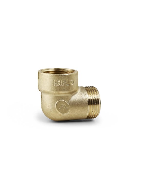 Isiflo Kyynärpäämessinki 90° naaras/uros 14