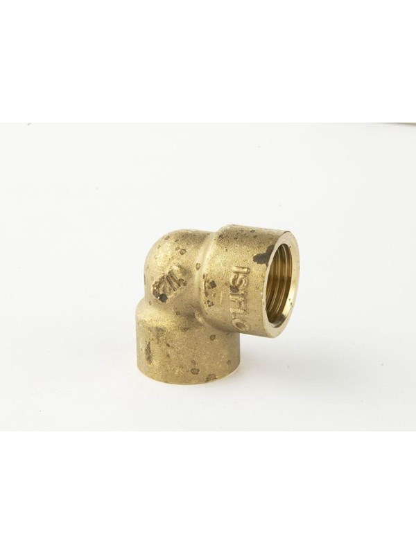 Isiflo Kyynärpäämessinki 90° naaras/naaras 114