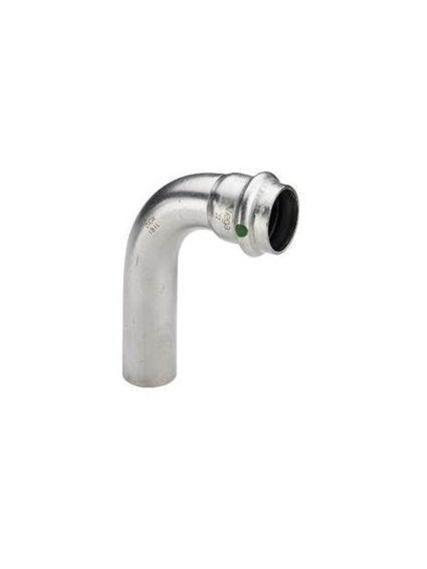 Viega Sanpress Inox bend 90° 54 Stainless steel/bright 435769