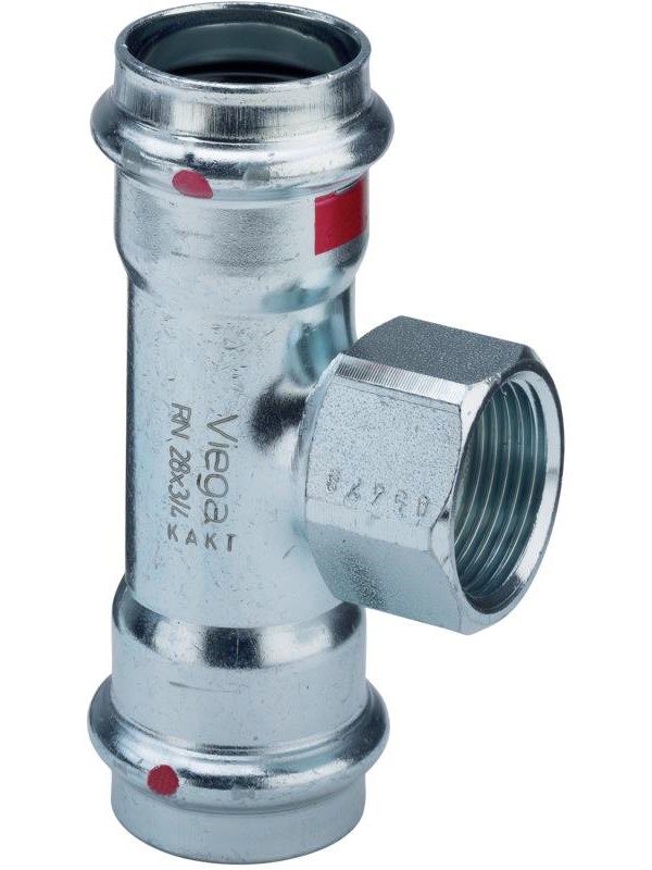 Viega Prestabo T-piece 54 x 1/2"" x 54 mm galvanized steel