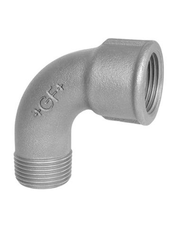 +GF+ Short bend 90° Musta for m 1/2