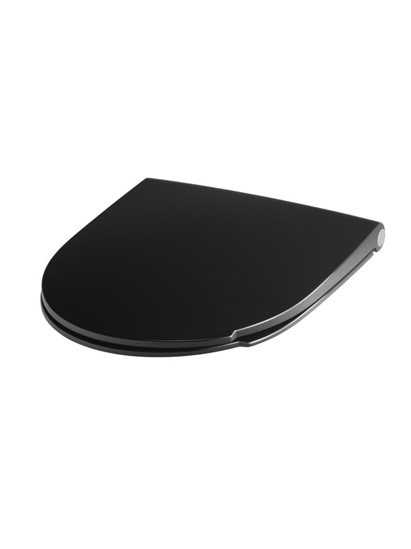 Pressalit Spira art toiletseat Musta with soft close and quick release
