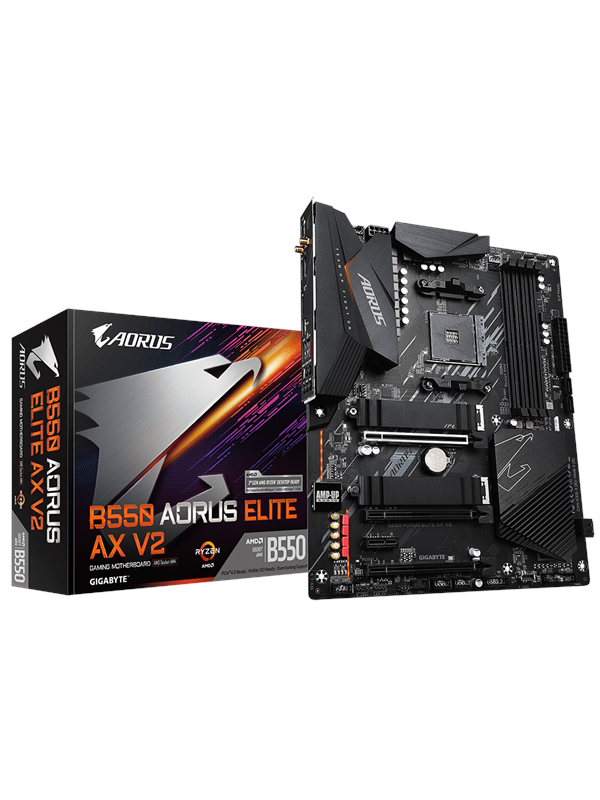 GIGABYTE B550 AORUS ELITE AX V2 Emolevy - AMD B550 - AMD AM4 - DDR4 RAM - ATX
