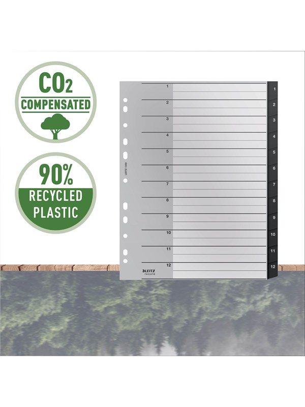 Leitz Recycle rekisteri 1-12, extra leveä