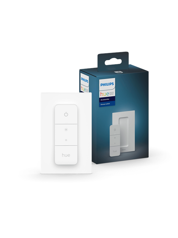 Philips Hue DimmerSwitch V2 - Langaton, paristokäyttöinen kytkin, Zigbee & Bluetooth, ohjaus sovelluksessa, himmennys ja valaistusasetusten vaihto