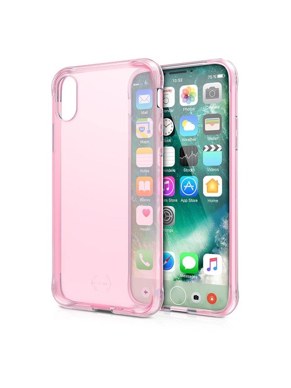 ITSKINS Gel Cover iPhone X/XS. Läpinäkyvä light Pinkki