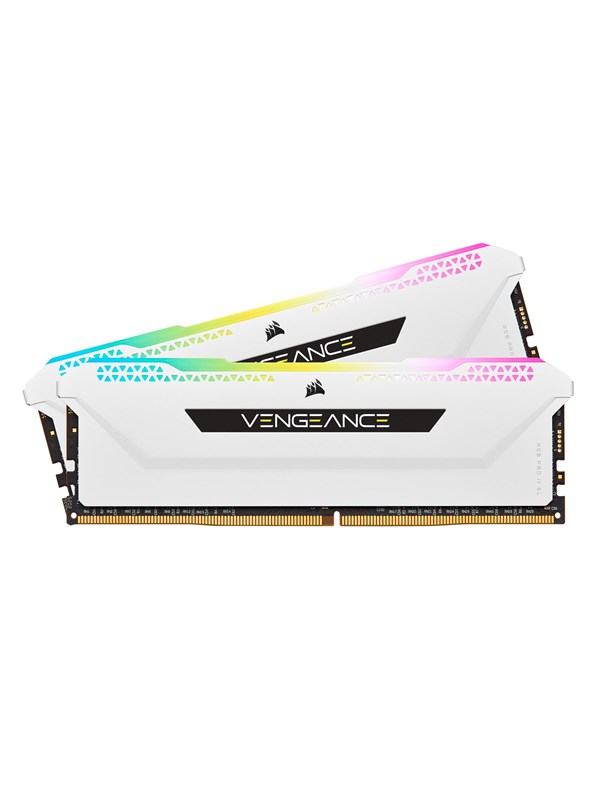 Corsair Vengeance RGB PRO SL DDR4-3200 - 32GB - CL16 - Dual Channel (2 pcs) - Intel XMP - Valkoinen RGB