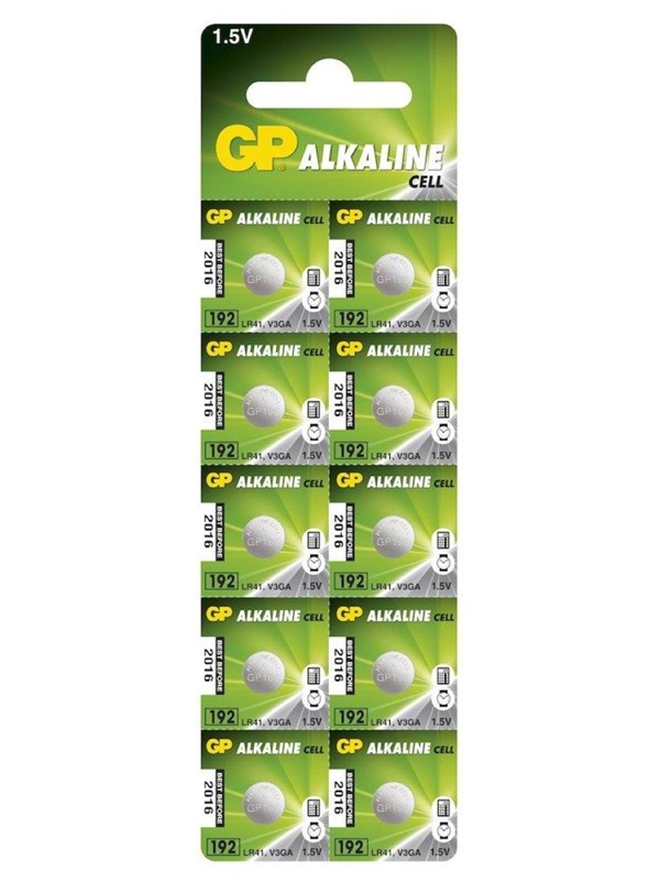 GP Batteries Alkaline Cell LR41 1.5V 10-pack /17