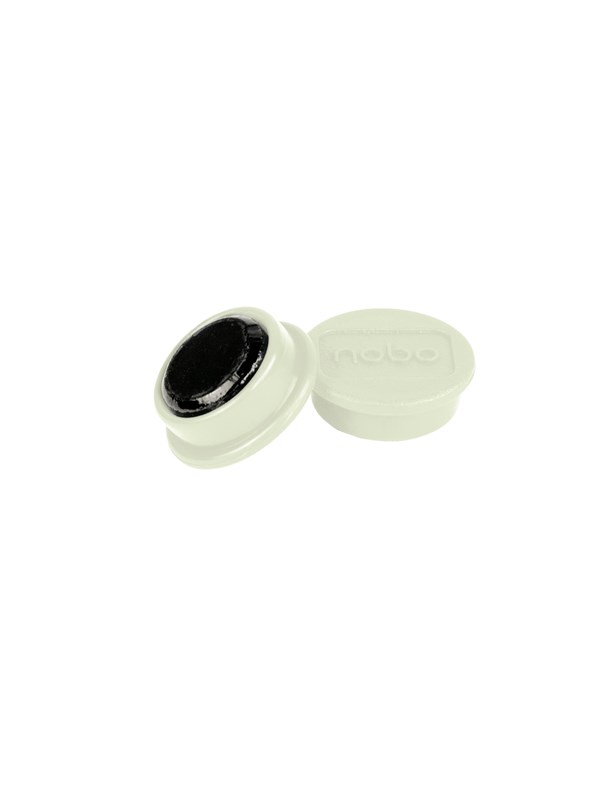 Nobo Magneettitaulun magneetit, 10kpl pakkaus, 13mm valkoiset magneetit Valkoinen