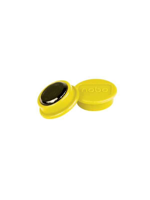 Nobo Magneettitaulun magneetit, 10kpl pakkaus, 24mm keltaisia magneetteja Keltainen