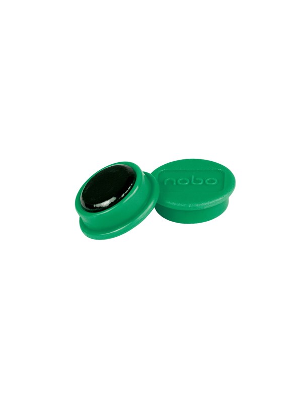 Nobo Magneettitaulun magneetit, 10kpl pakkaus, 24mm vihreitä magneetteja Vihreä