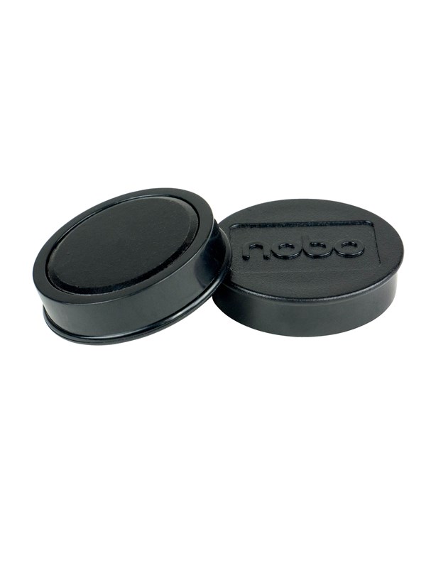 Nobo Magneettitaulun magneetit, 10kpl pakkaus, 38mm mustia magneetteja Musta