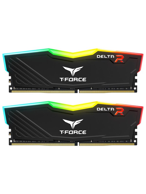 Team Group T-Force DELTAα RGB DDR4-3600 - 16GB - CL18 - Dual Channel (2 pcs) - Intel XMP - Musta RGB
