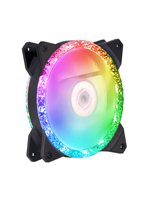 Cooler Master MasterFan MF120 Prismaattinen - Kotelotuuletin - 120mm - Musta RGB LED valolla - 27 dBA