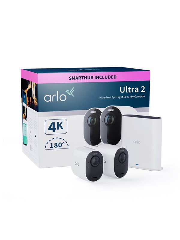 Arlo Ultra 2 4K UHD Wire-Free Turvallisuus Kamera System - 2 Cameras